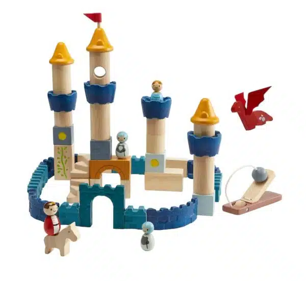 PlanToys Ritterburg aus Holz 47 teilig