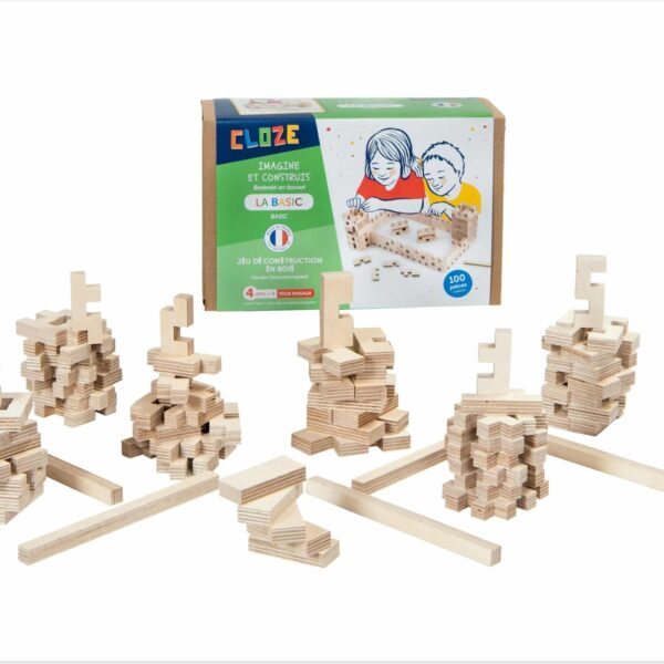 Cloze Basic Holzbaukasten 100 teilig